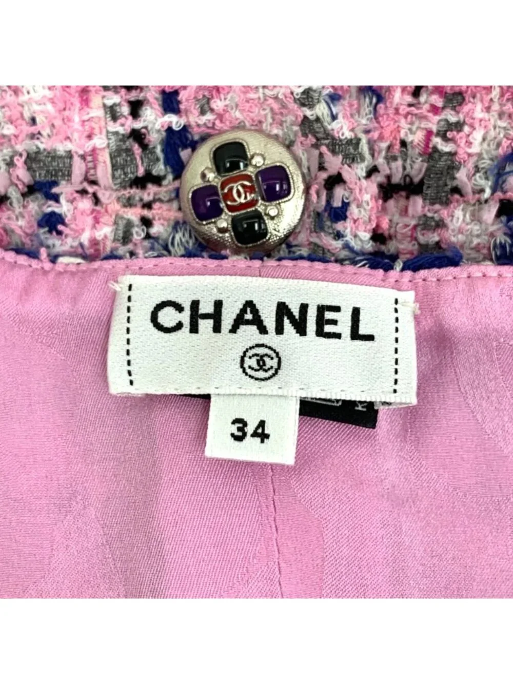 Chanel 2023 Pink Cotton Tweed Halter Top